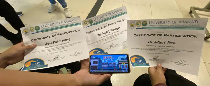 Group of people holding a paper and smartphone